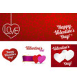 set card happy valentines day or weeding vector image