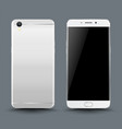 front and back smartphone mockup vector image
