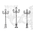 lamppost or street lamp sketch vector image