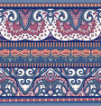 seamless pattern with traditional paisley vector image