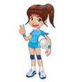 young volleyball player vector image vector image