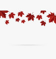 autumn red maple leaf fall isolated on white vector image