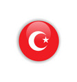button turkey flag template design vector image