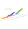 infographic 12 months timeline diagram with graph vector image vector image