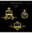 set of golden labels vector image vector image