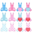 set of rabbits vector image vector image