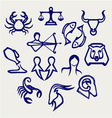 zodiac signs vector image