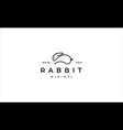 bunny or rabbit logo line design vector image vector image