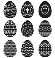 egg set black vector image vector image