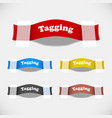 tag sticker label plaster shadow a set pf paper vector image