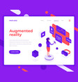 augmented reality people and interact with virtual vector image