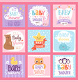 baby shower invitation set card print vector image