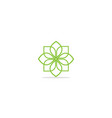 circle geometry flower ornament logo vector image
