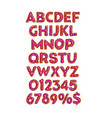 glazed cookie alphabet vector image vector image