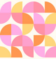 retro 50s abstract seamless pattern pink yellow vector image