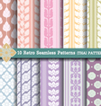 10 retro seamless patterns vector image