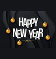 2020 happy new year background with hanging gold vector image vector image