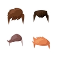 hairstyle beard and hair face cut mask flat vector image vector image