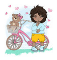 happy childhood valentines day vector image