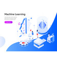 machine learning isometric concept modern flat vector image