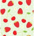 strawberry pattern vector image vector image