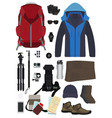 travel items and objects vector image