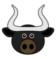cute bull animal faces vector image vector image