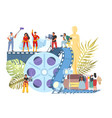 film production cinema movie making poster vector image