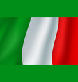 flag of italy 3d background vector image