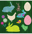 happy easter elements vector image