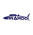 modern fish wahoo logo vector image