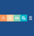 content management icons infographic design vector image