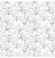 magnolia flower bloom doodle style seamless vector image