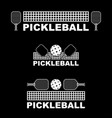 pickleball paddle and ball white vector image vector image