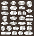 blank silver frame and label collection vector image