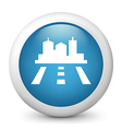 blue glossy icon vector image