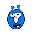 cartoon character number zero monster vector image vector image