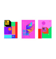 colorful trendy abstract design template vector image vector image