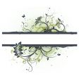 floral decorative banner vector image