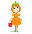 girl pumpkin vector image