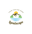 landscape logo design template vector image