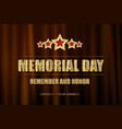 memorial day background art vector image vector image