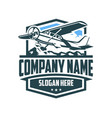 premium private plane rental company emblem logo vector image