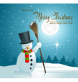 background with snowman vector image