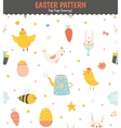 easter greeting seamless pattern vector image