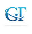 gt logo art icon design image vector image