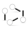 set magnifying glasses at different angles vector image