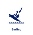 surfing pictograph new sport icon vector image