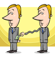 businessman and taxes cartoon vector image vector image