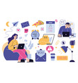designer character creative business happy woman vector image vector image